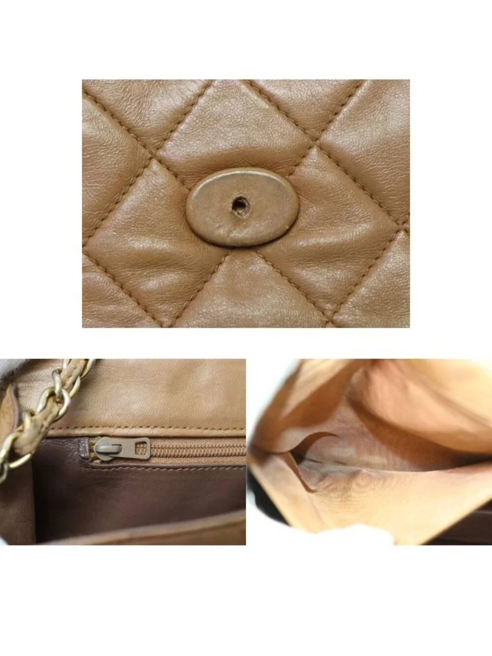 Chanel Lambskin Quilted Chain Shoulder Bag